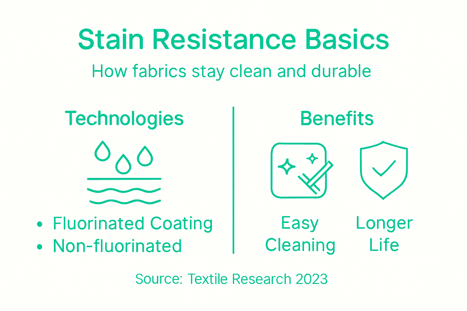 Infographic on stain resistance tech and benefits