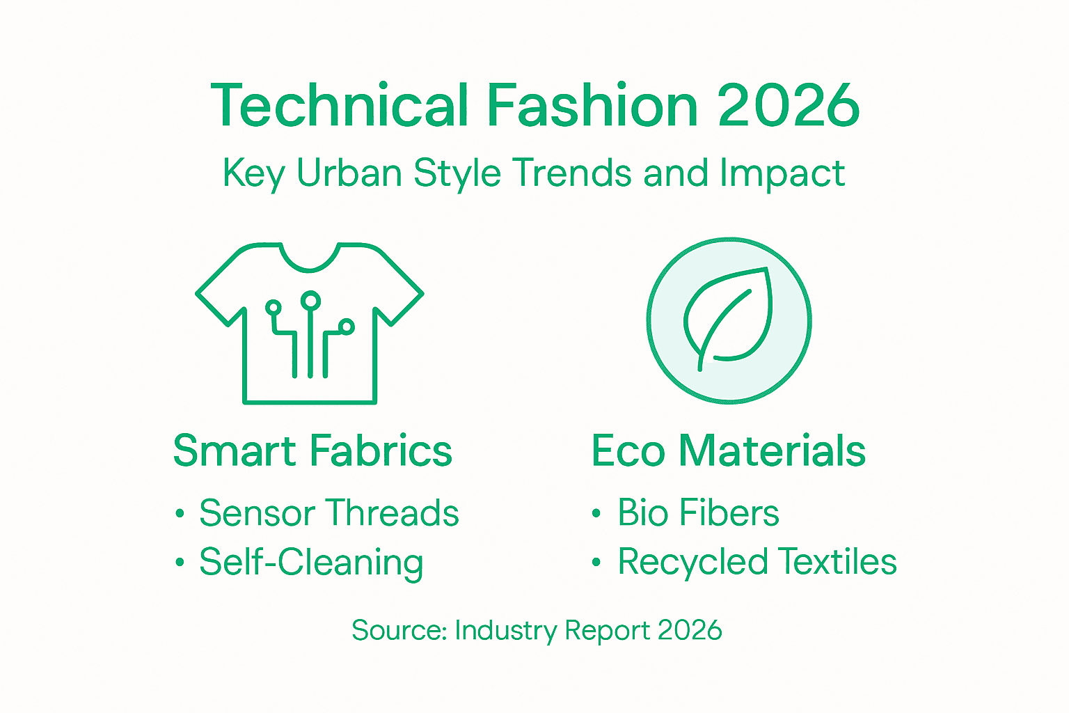 Infographic on smart fabrics and eco materials trends