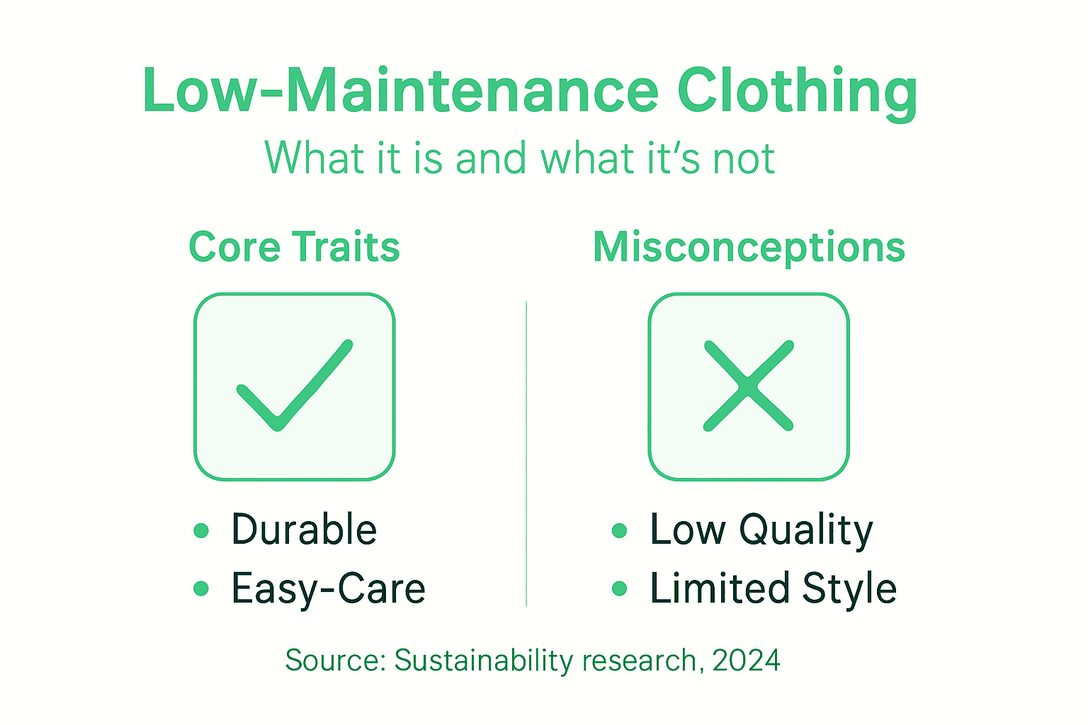 Infographic of core traits and misconceptions
