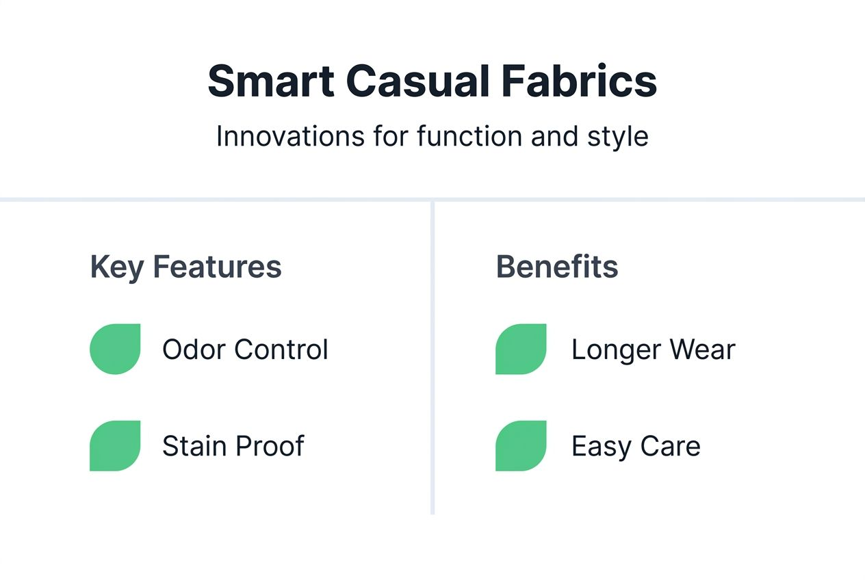 Infographic about smart casual fabric technologies