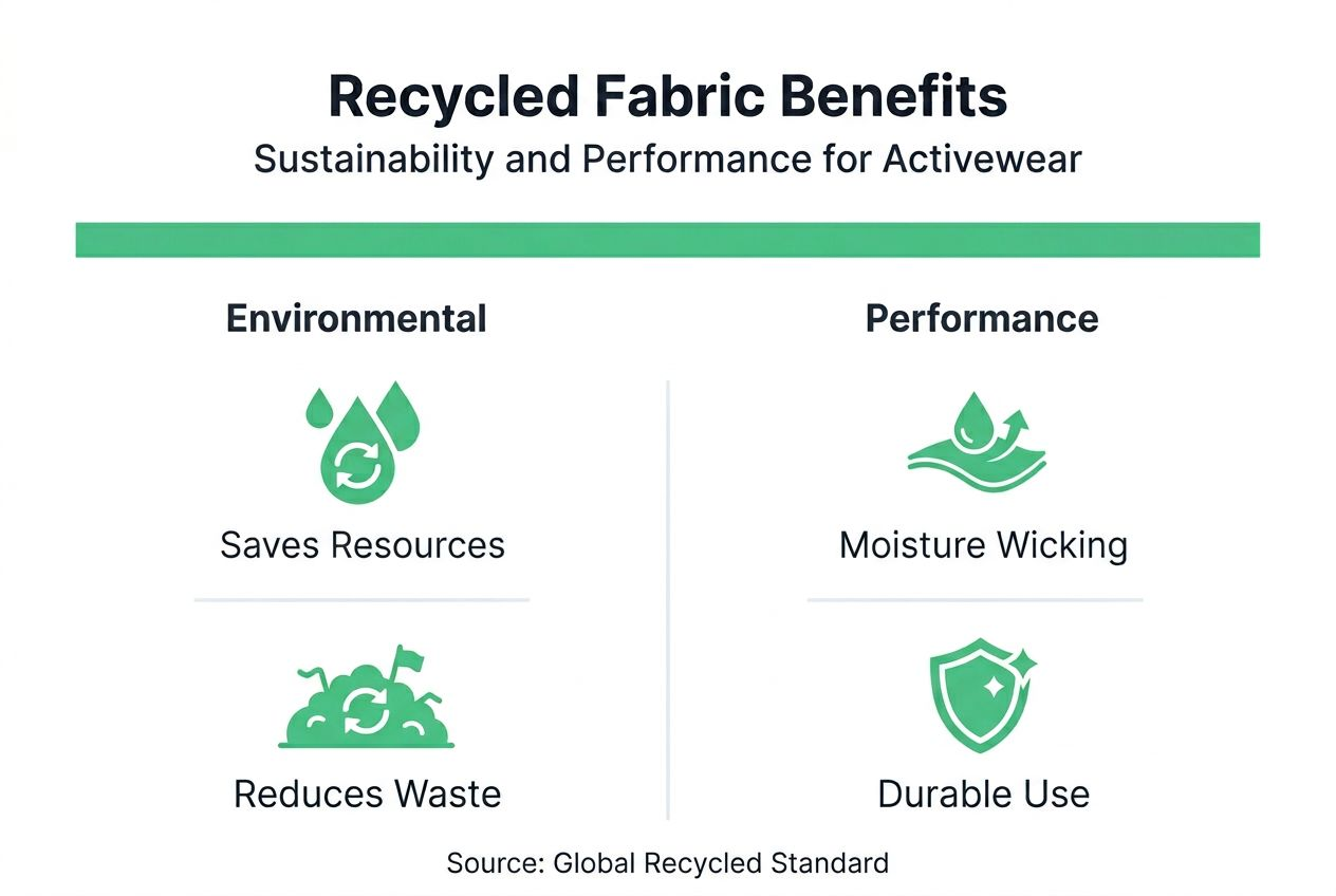 Infographic showing benefits of recycled fabrics
