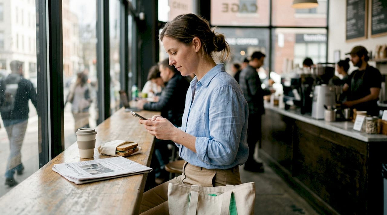 Woman in breathable linen and hemp-blend outfit