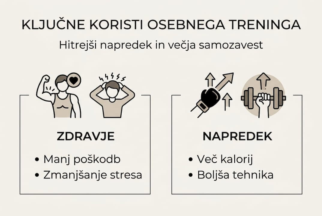 Infografika: Zakaj je osebni trening v boksu prava izbira