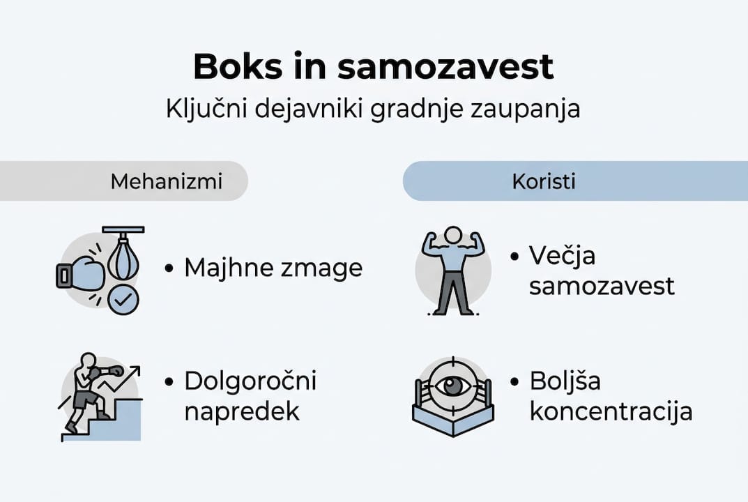 Infografika: kako boks krepi samozavest in katere koristi prinaša