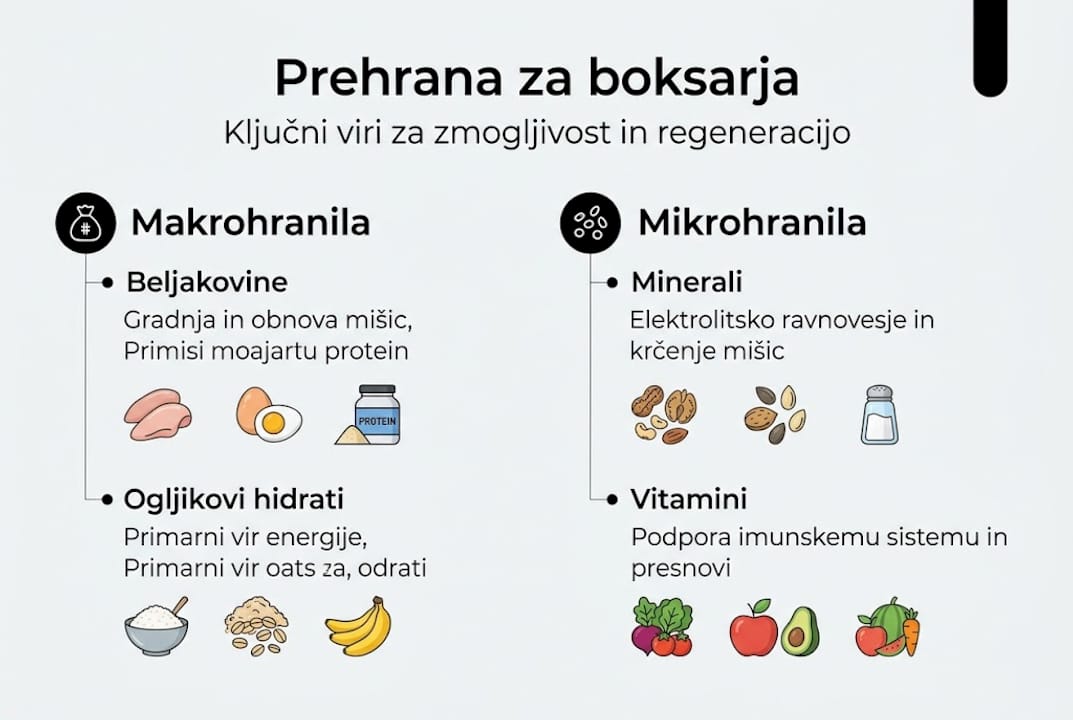 Pregled najpomembnejših hranil za uspeh boksarja