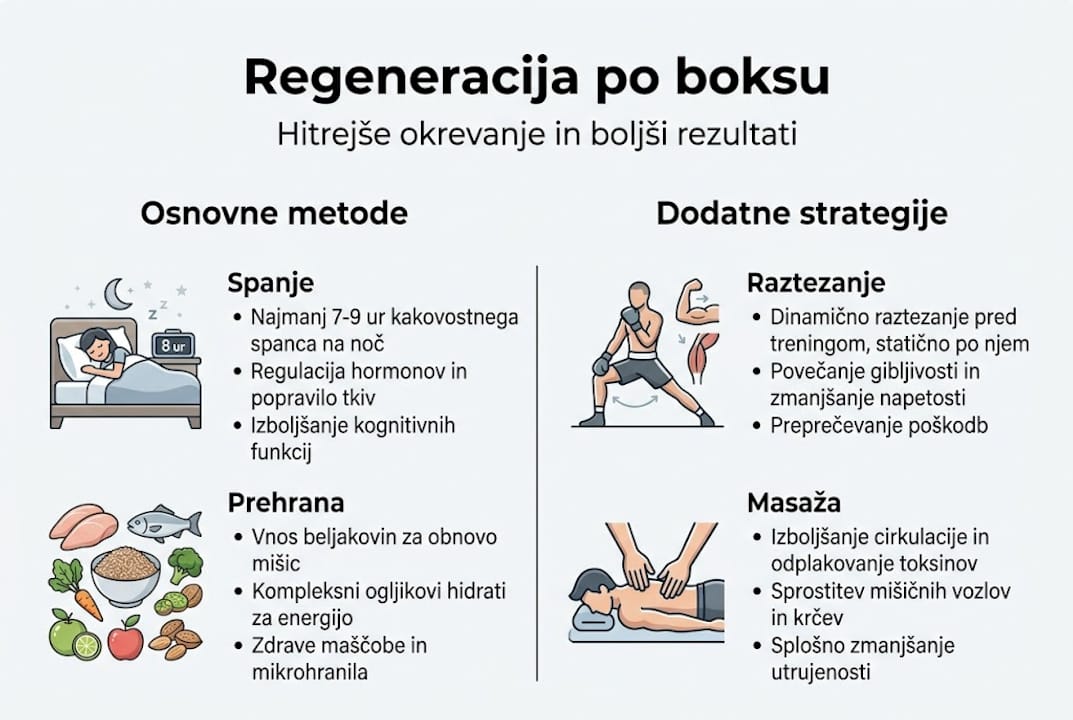 Pregled ključnih načinov za učinkovito regeneracijo po boksarskem treningu