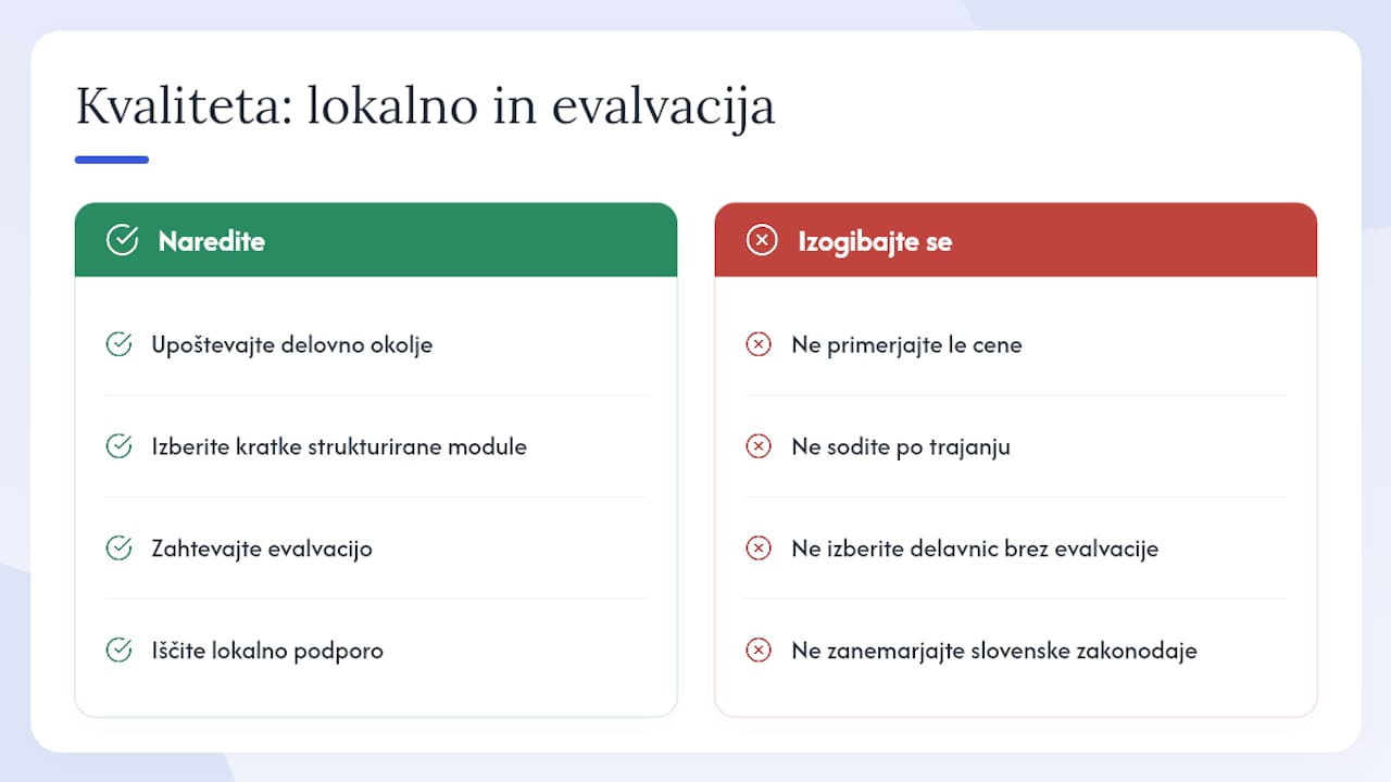 Zakaj generični programi v slovenskem okolju pogosto ne zadostujejo — overview diagram