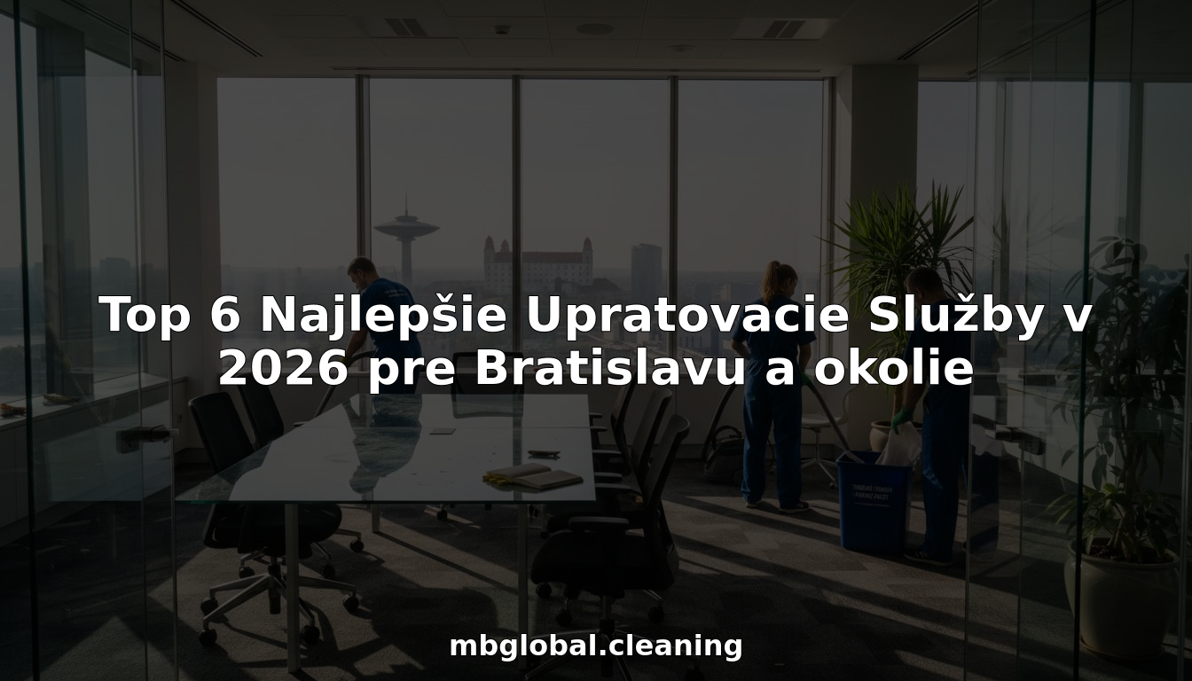 Upratovací personál pracuje v zasadačke bratislavskej kancelárie.