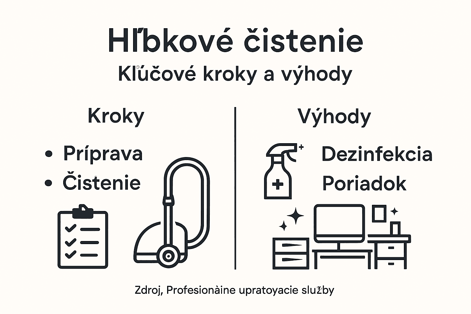 Prehľadný návod na hĺbkové čistenie krok za krokom v podobe infografiky