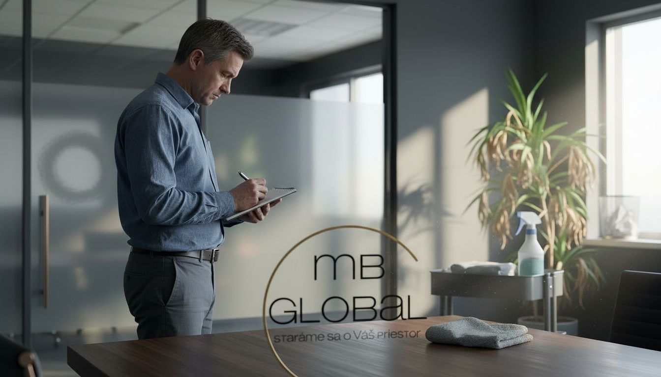 Manažér upozornil na nedostatky v upratovaní zasadacej miestnosti.