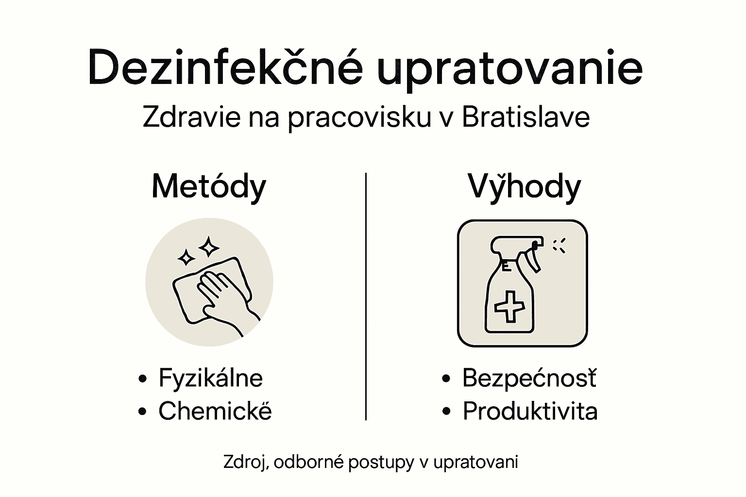 Prehľad spôsobov dezinfekcie kancelárskych priestorov v Bratislave – infografika