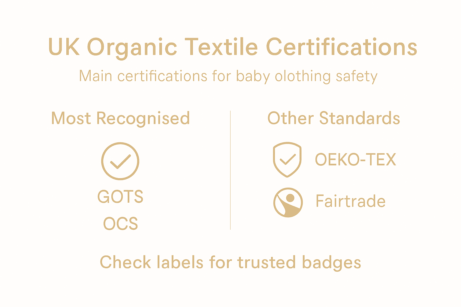 Infographic comparing organic textile certifications
