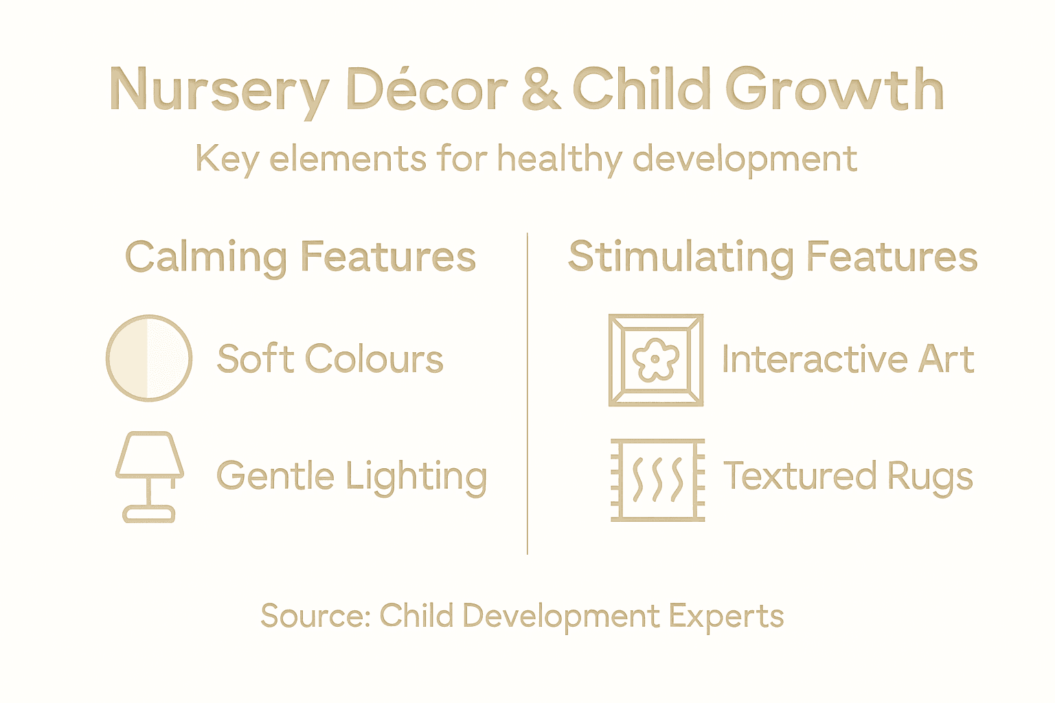 Infographic about nursery décor’s developmental benefits