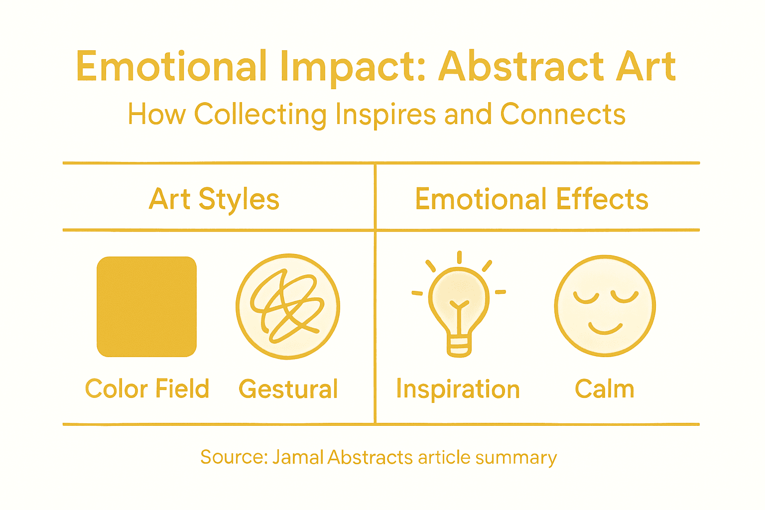 Infographic about abstract art emotional impact