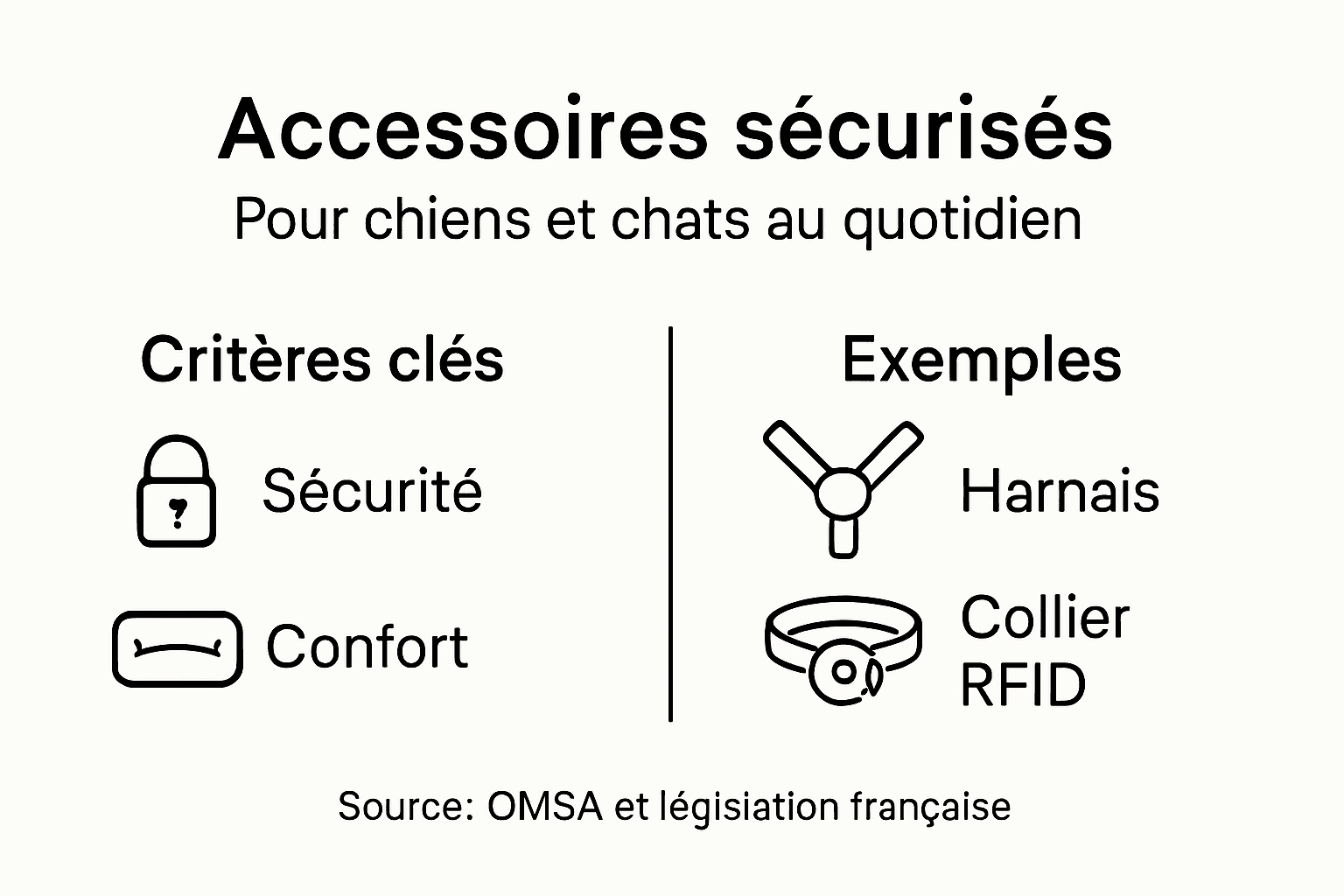 Infographie : comment choisir des accessoires sûrs pour vos animaux
