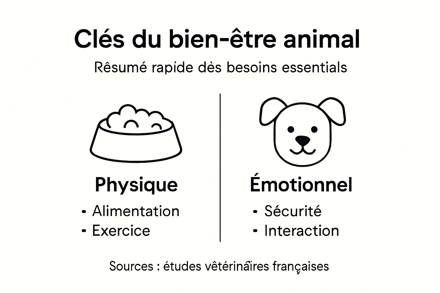 Infographie : les indispensables pour assurer le bien-être de votre animal à la maison