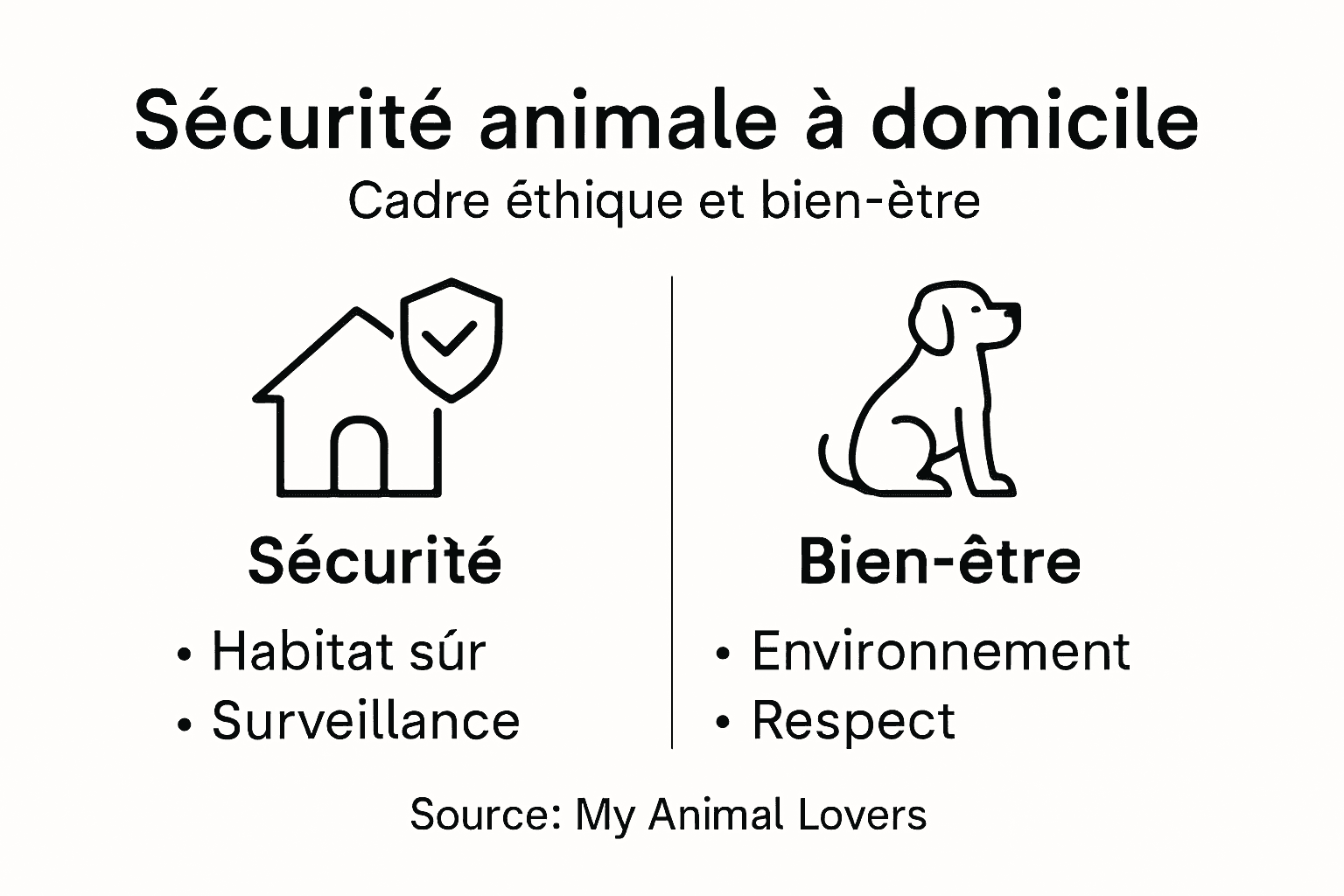 Visuel informatif sur la protection et le bien-être des animaux
