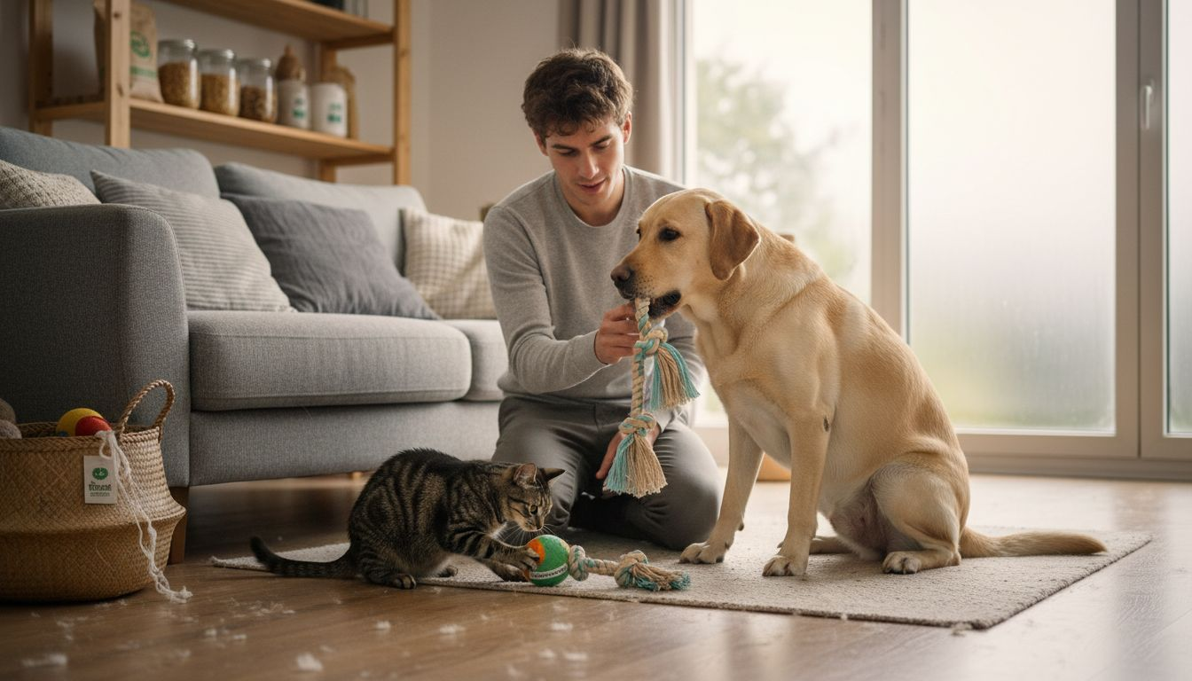 Des compagnons à quatre pattes qui profitent d’accessoires et de jouets respectueux de l’environnement