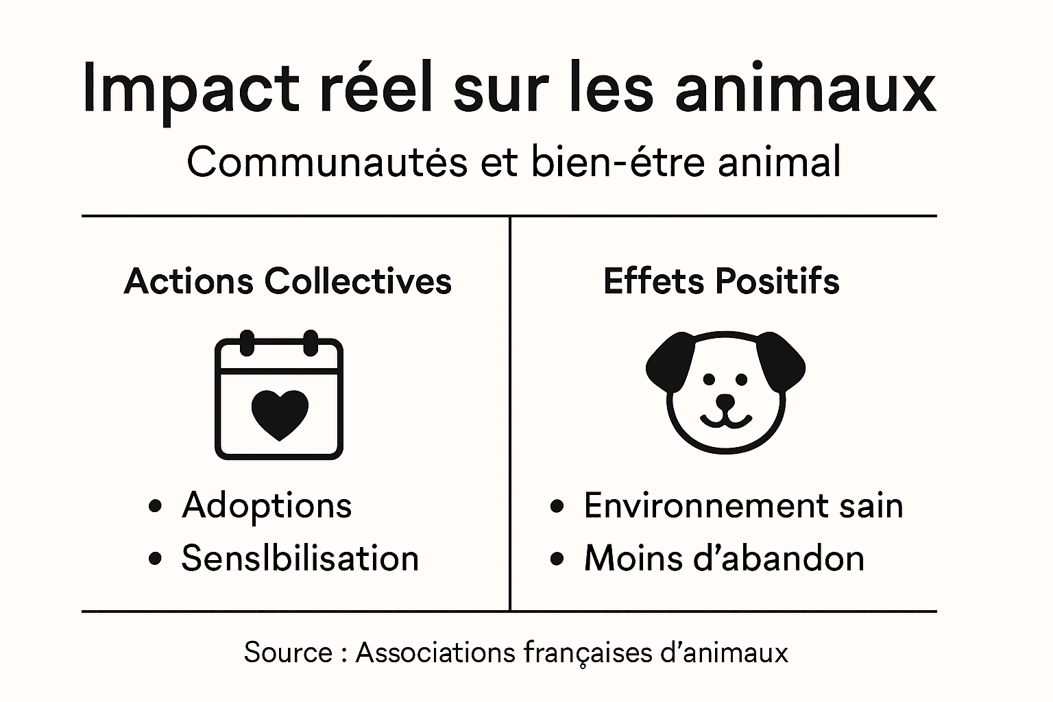 Infographie : les effets concrets sur le bien-être animal
