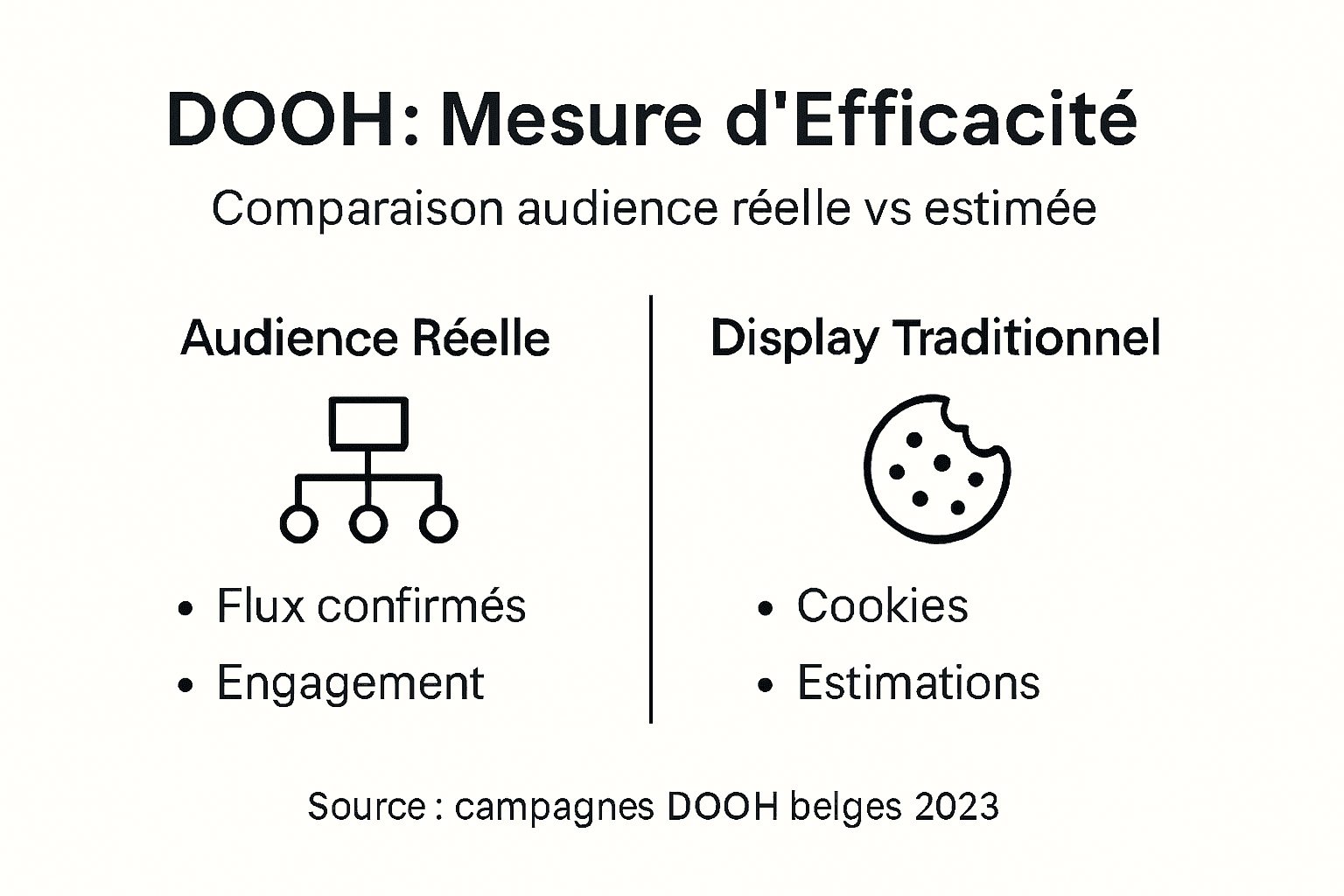 Infographie : DOOH ou affichage digital, quelle efficacité face aux supports traditionnels ?