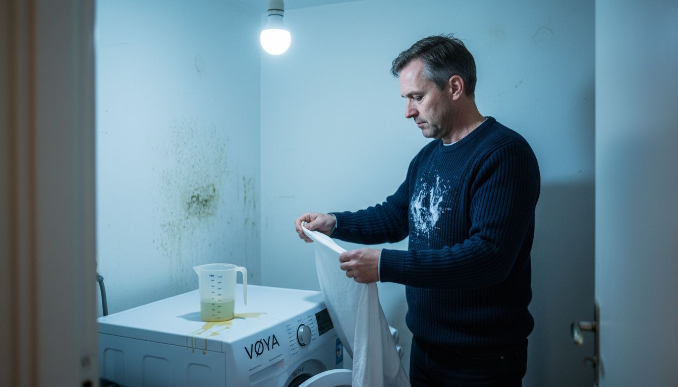 Des traces de lessive peuvent apparaître sur le linge si la dose utilisée n’est pas adaptée.