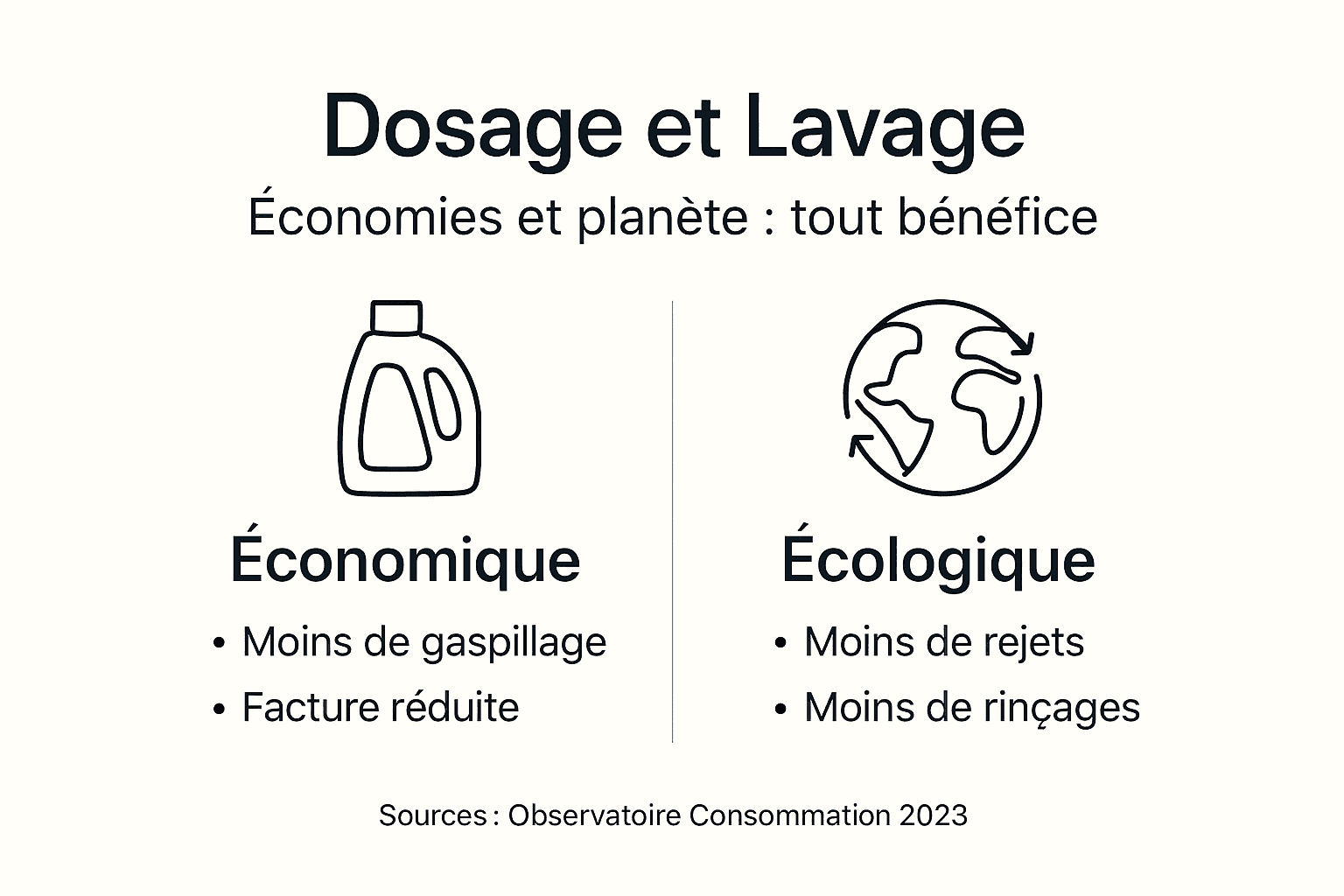 Infographie : Dosage de la lessive, quels enjeux pour l’environnement et le portefeuille ?