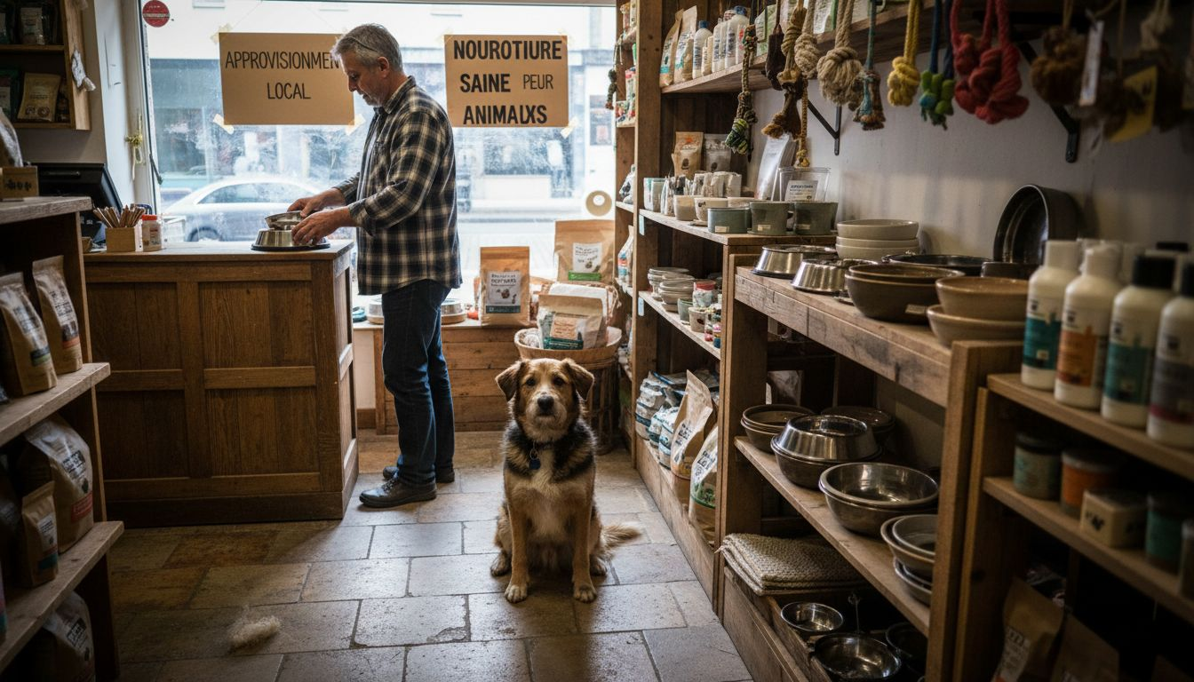 Commerçant local spécialisé dans les accessoires pour animaux, reconnu pour la qualité et la résistance de ses gamelles.