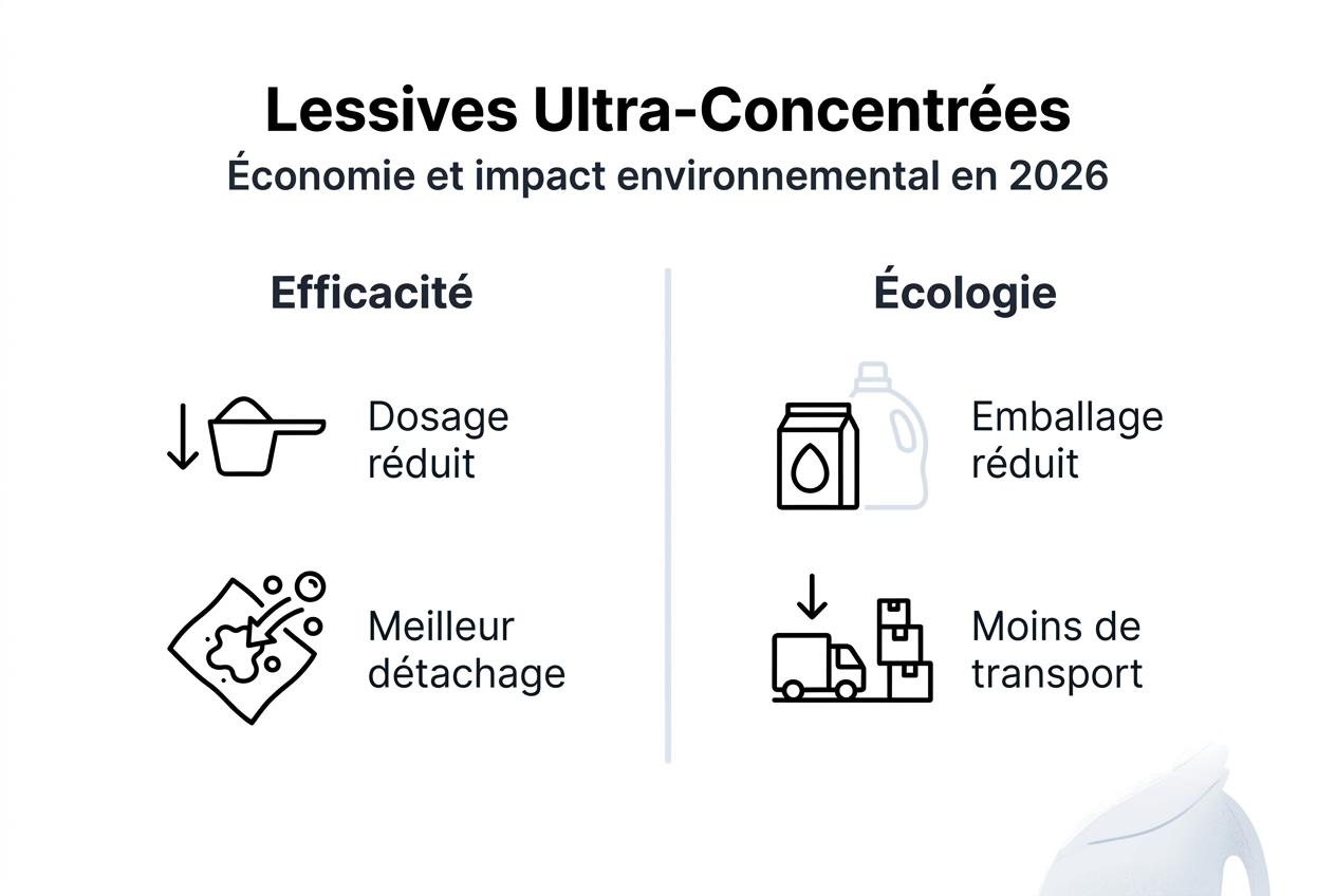 Les essentiels à retenir sur la lessive ultra-concentrée en un coup d'œil