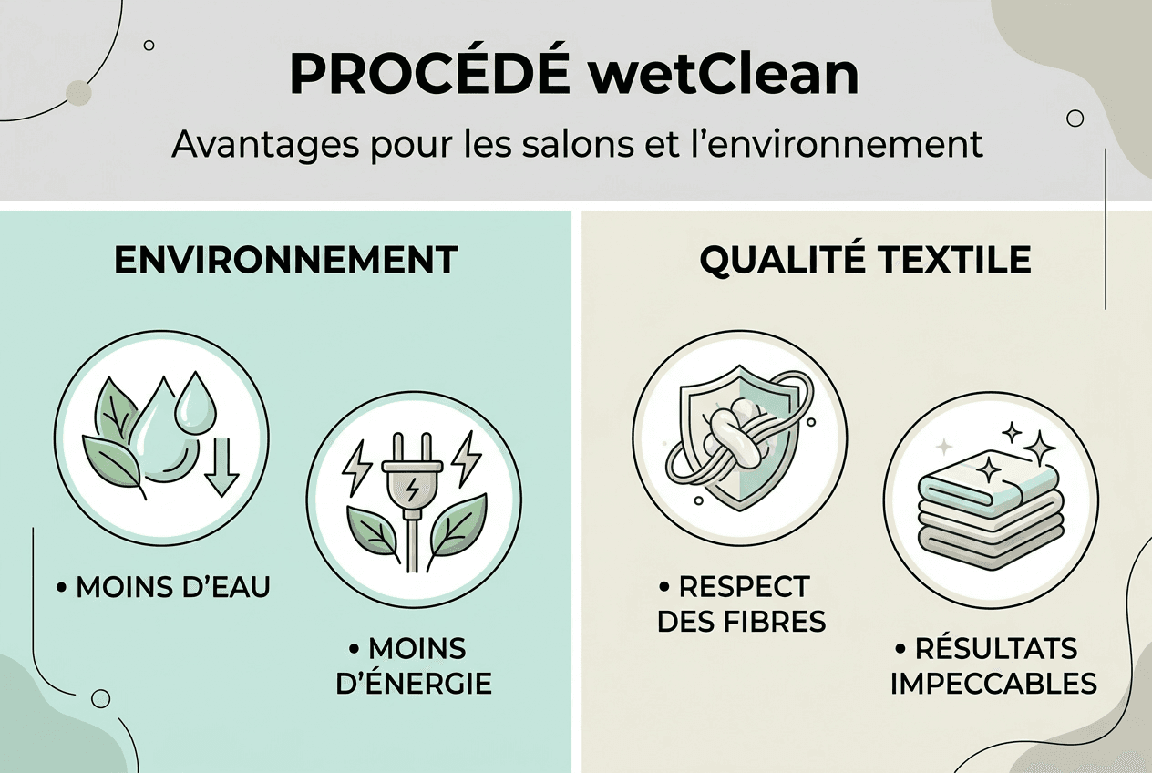 Infographie : pourquoi adopter la wetClean dans votre salon de coiffure ?