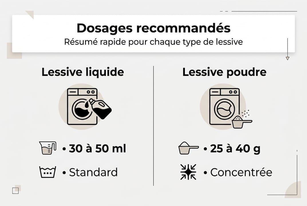 Guide visuel : quelle quantité de lessive utiliser selon le type de linge