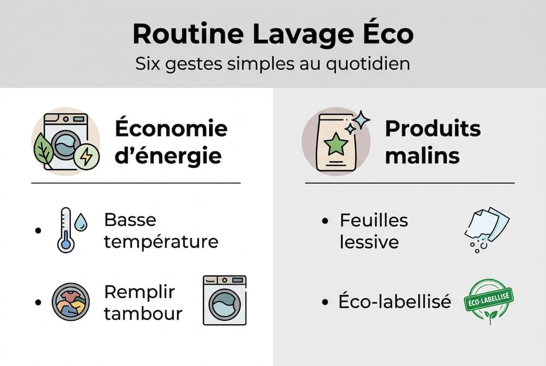 Infographie : adoptez une routine de lessive plus écologique et efficace