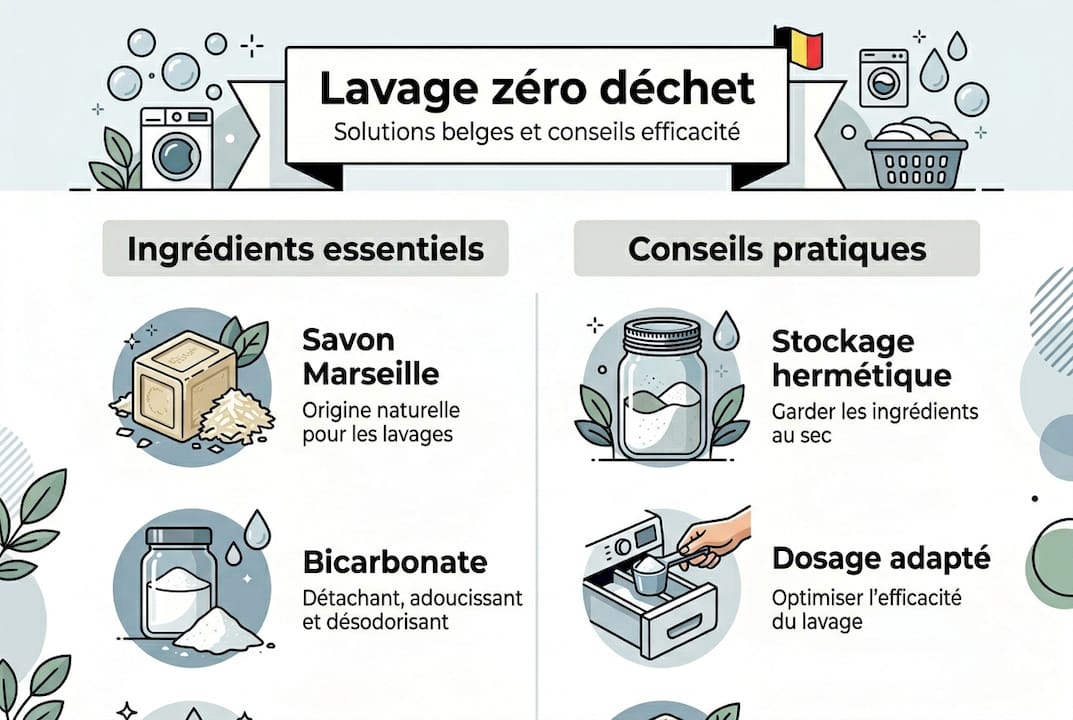 Astuces belges pour un lavage écoresponsable : l’infographie à découvrir