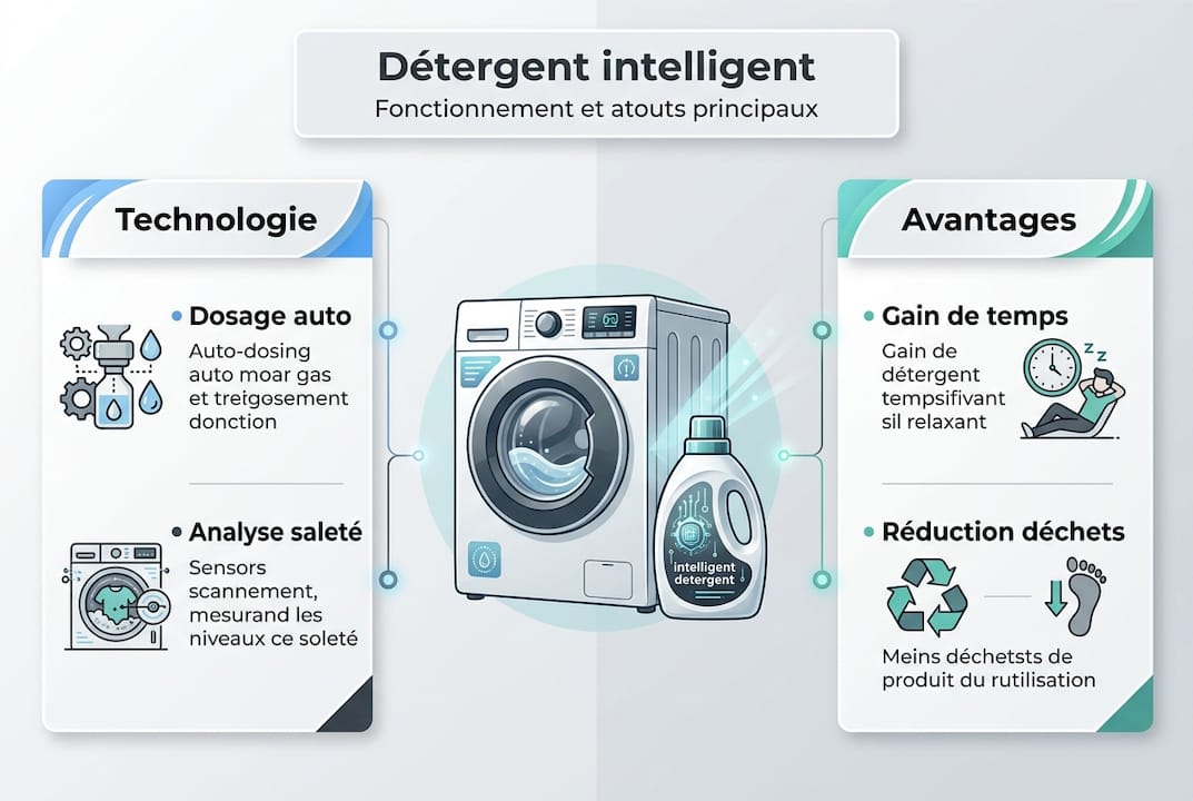 Infographie : comment fonctionne un détergent intelligent et quels sont ses atouts ?