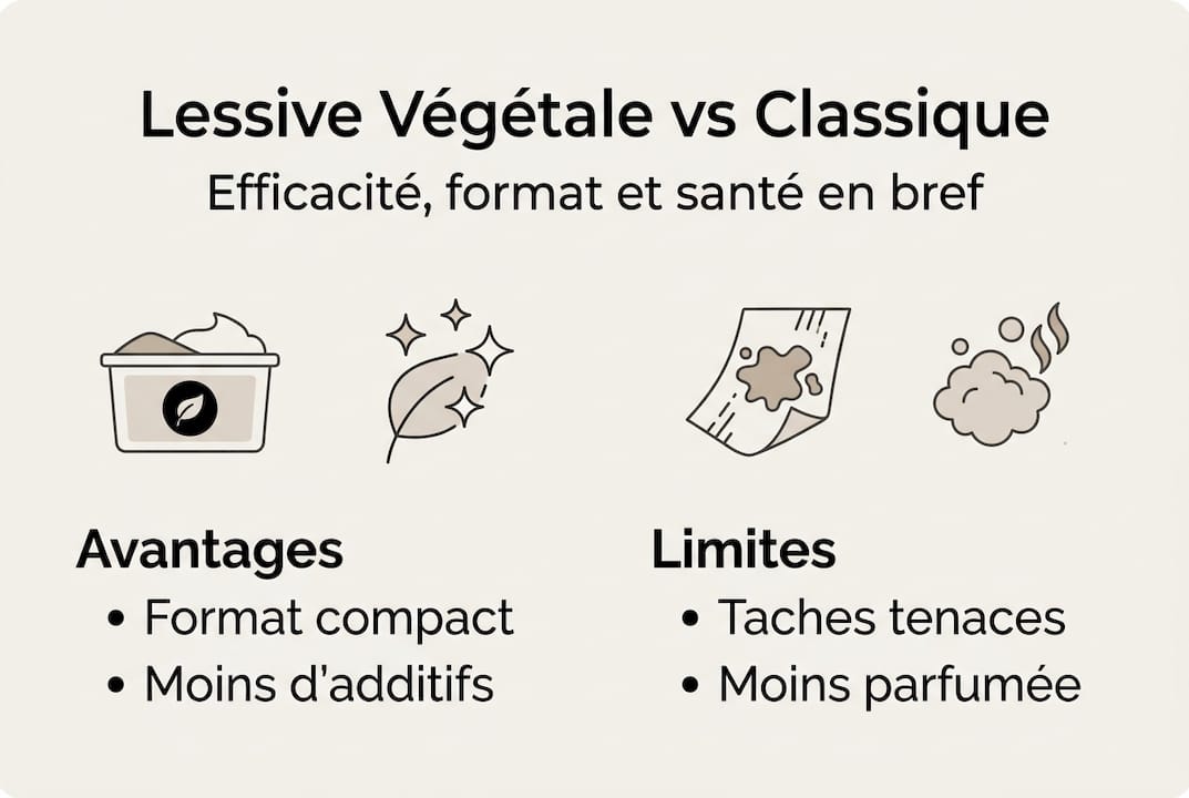 Comparatif visuel entre lessive d’origine végétale et lessive classique : tout ce qu’il faut savoir en un coup d’œil