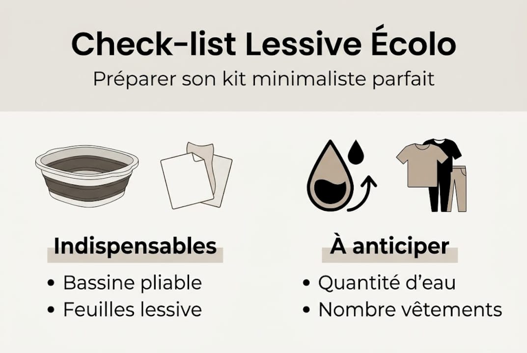 Infographie : les indispensables pour une lessive écolo et simplifiée