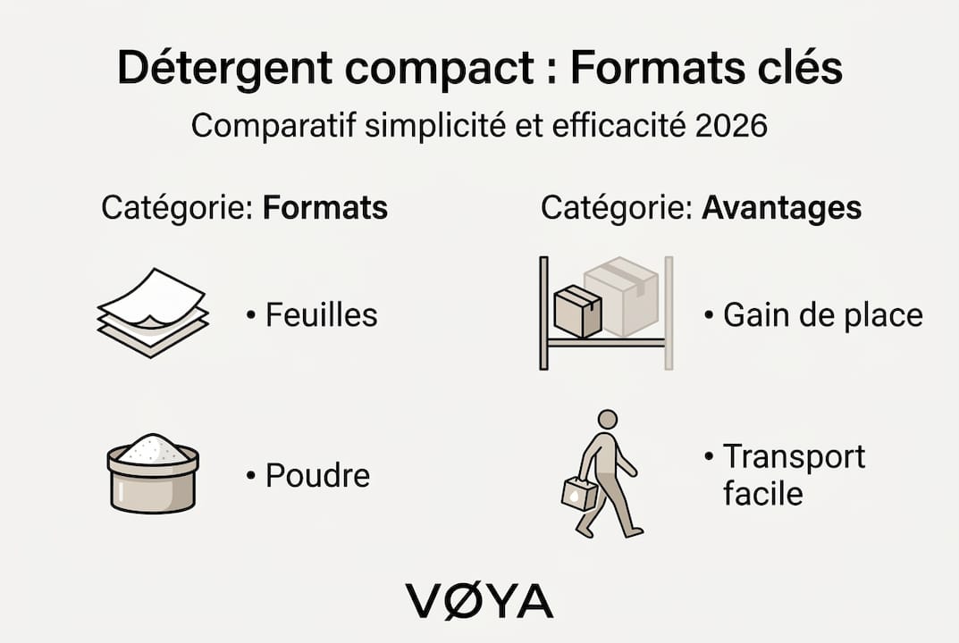 Tout savoir sur les différents formats de lessive compacte et leurs atouts en un coup d’œil