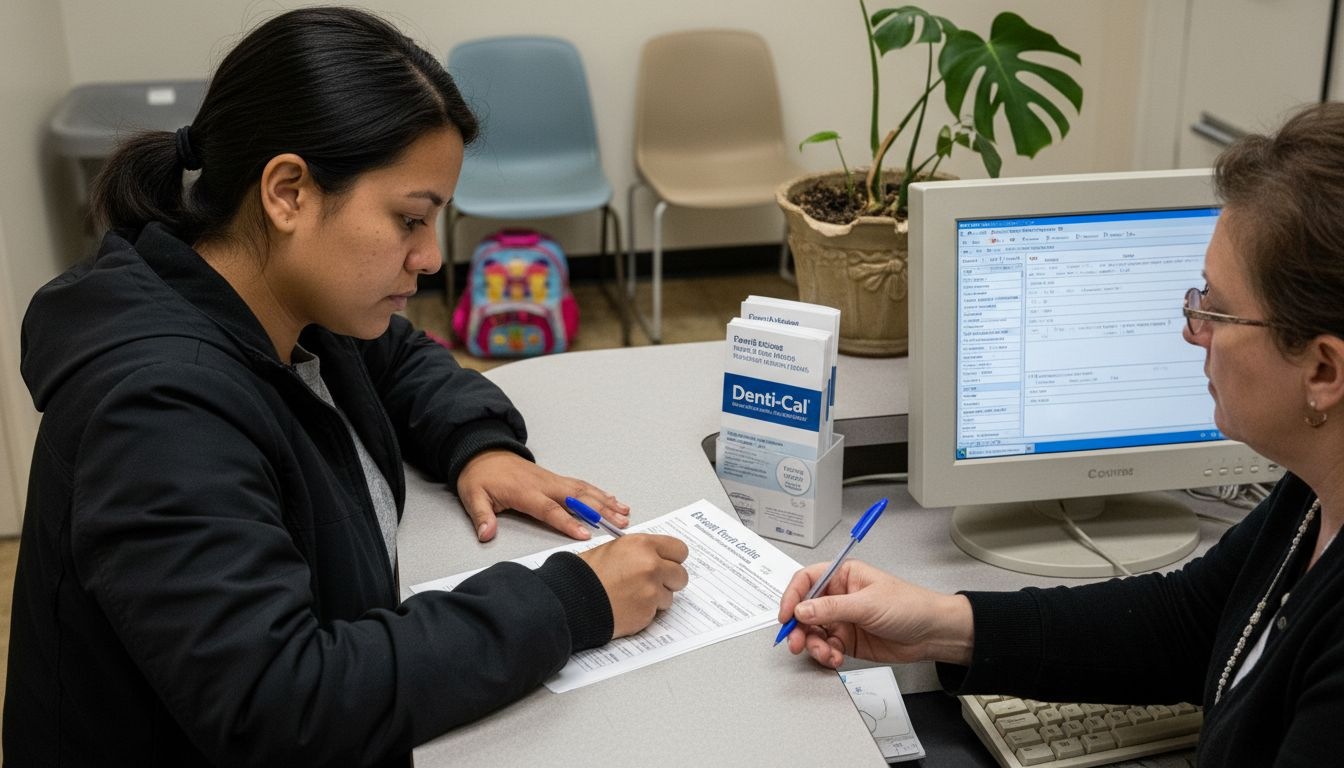 Mother enrolls in Denti-Cal at clinic