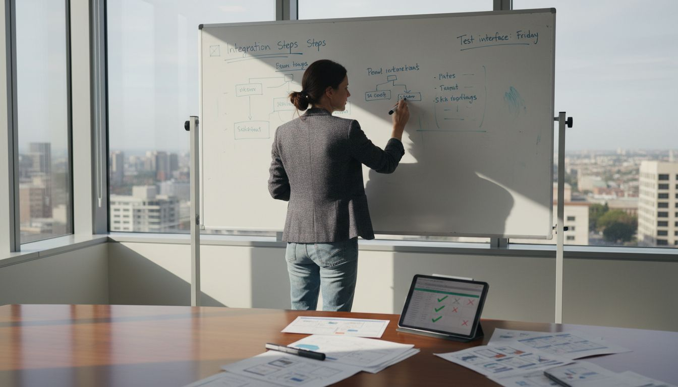 Office manager planning tech integration steps