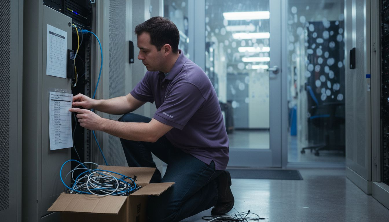 Engineer prepares secure data migration server