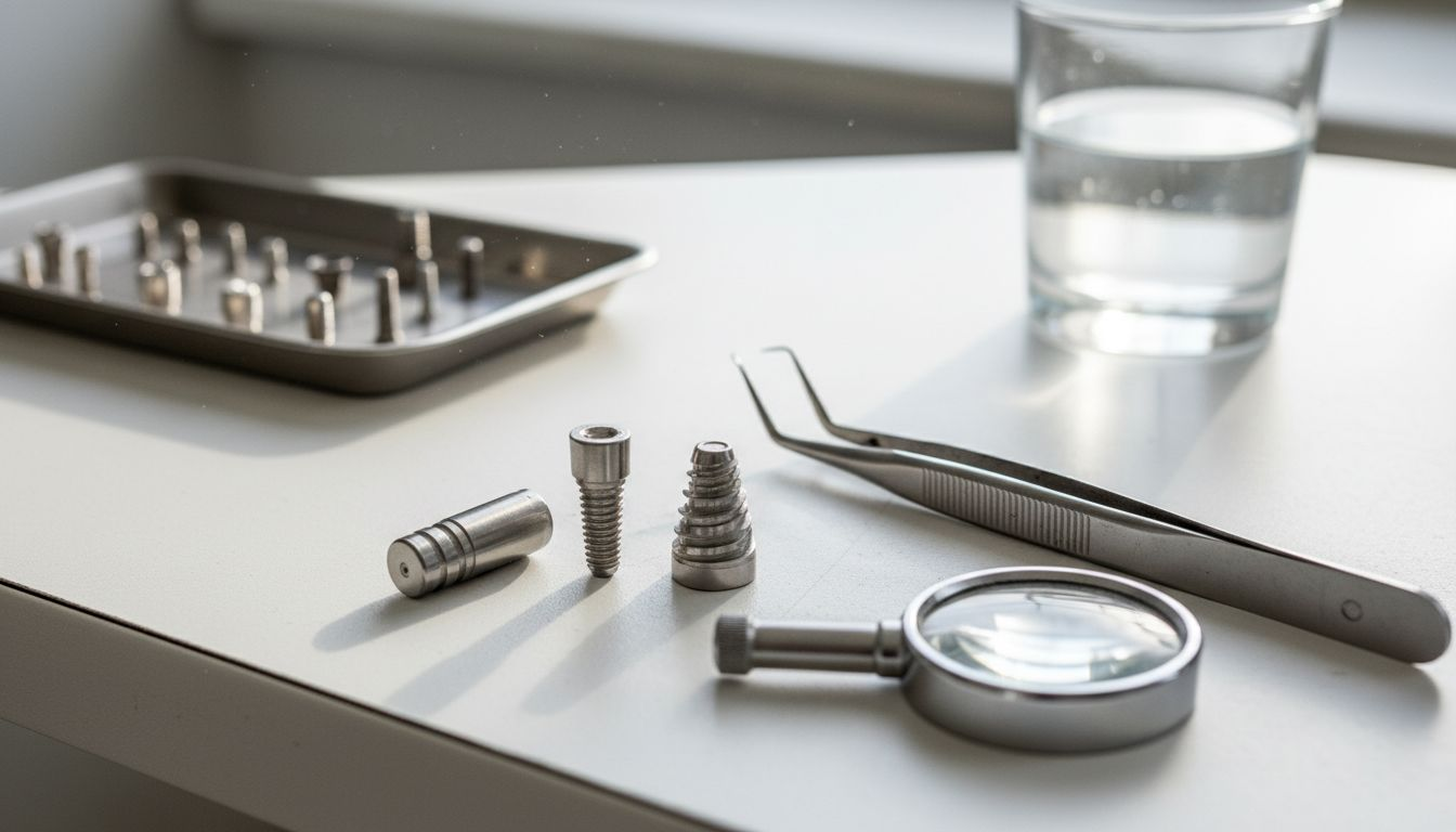 Implantes dentales con diseño cilíndrico y cónico: análisis y comparación en mesa
