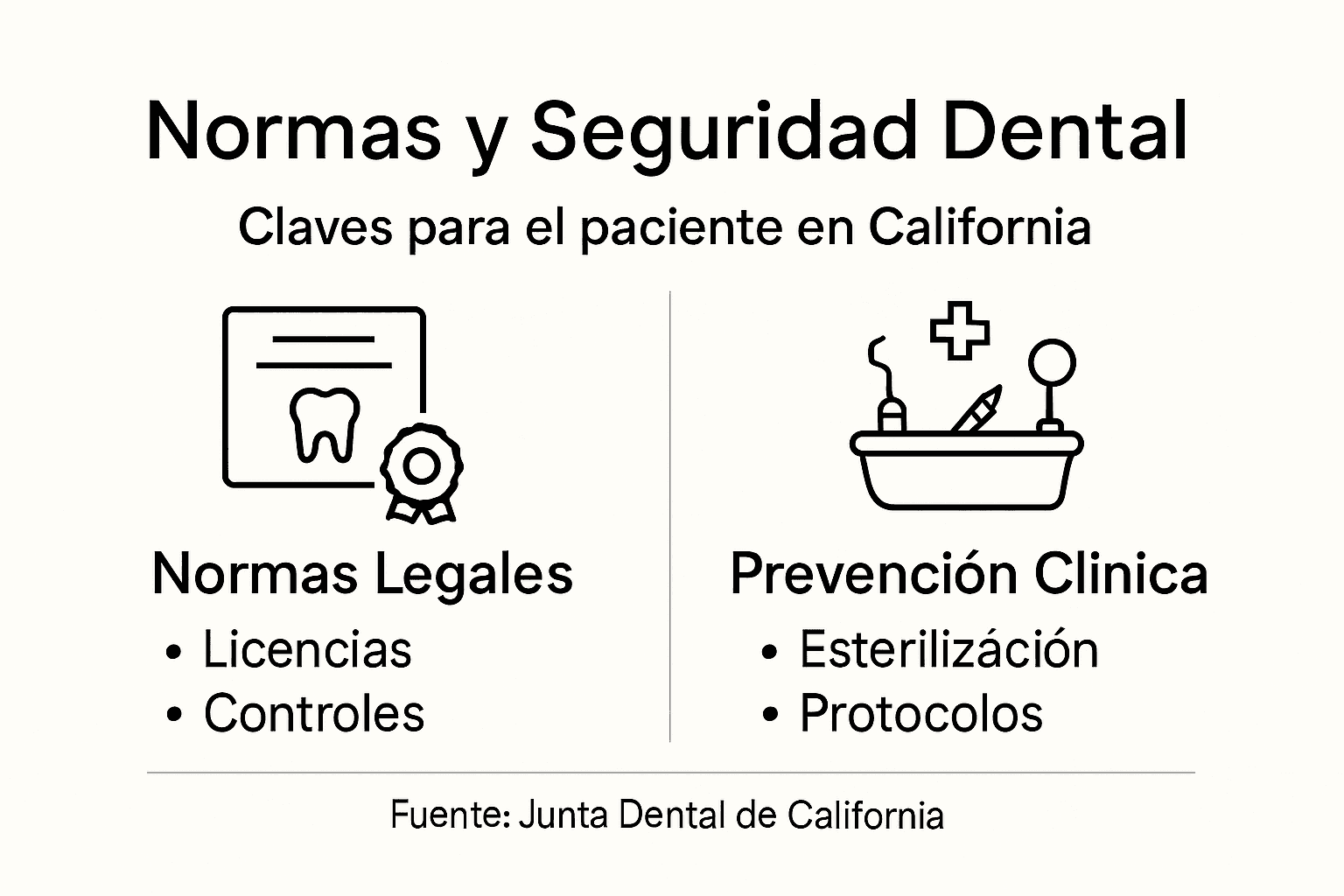 Infografía sobre recomendaciones y cuidados para la salud bucal en California