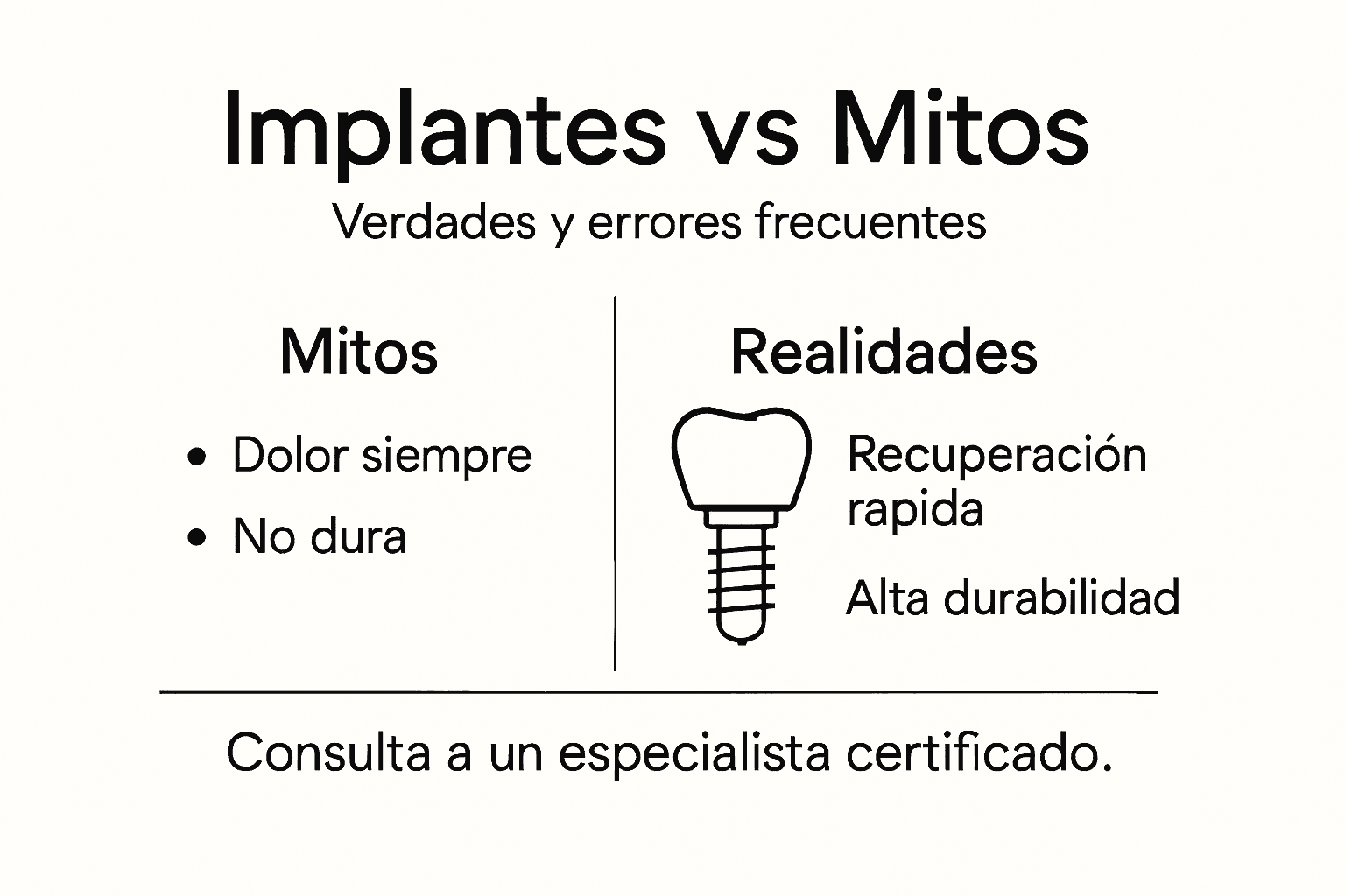 Infografía: Verdades y falsos mitos sobre los implantes dentales