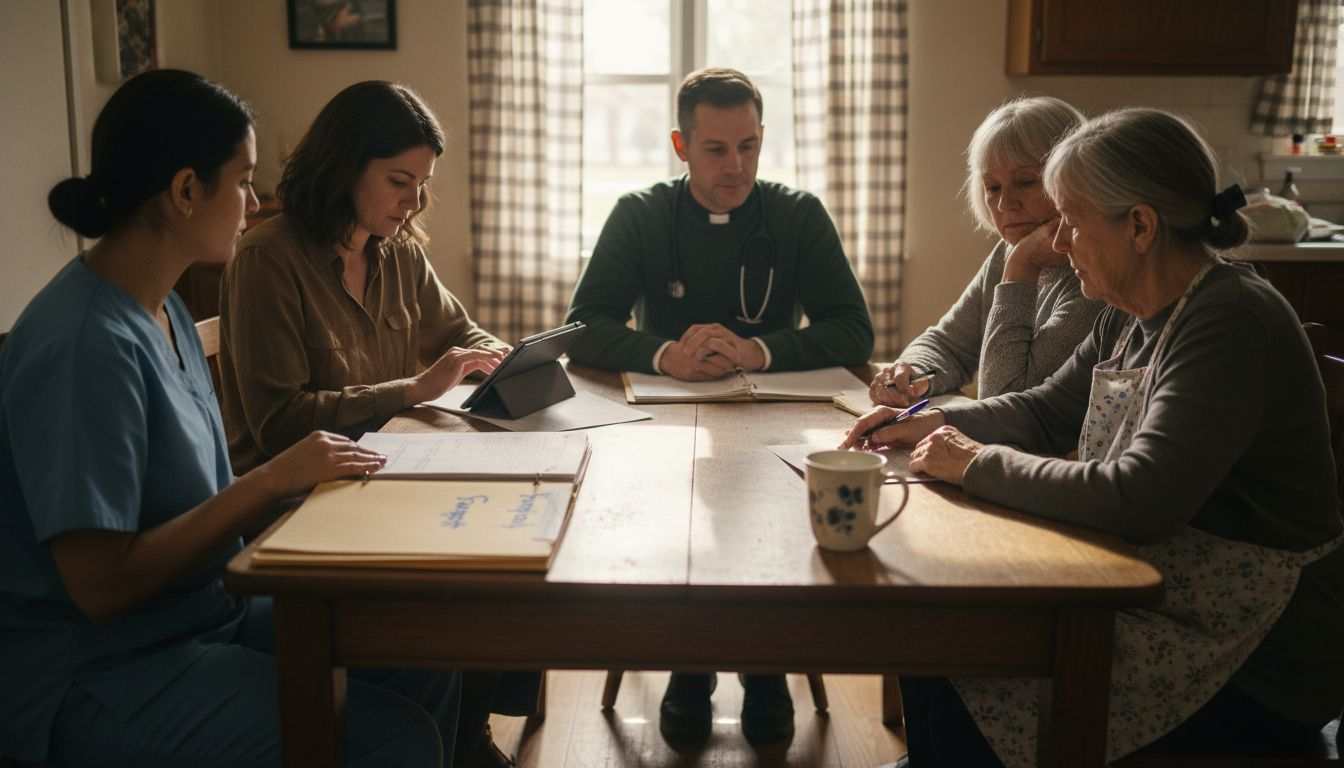 Hospice team planning home care