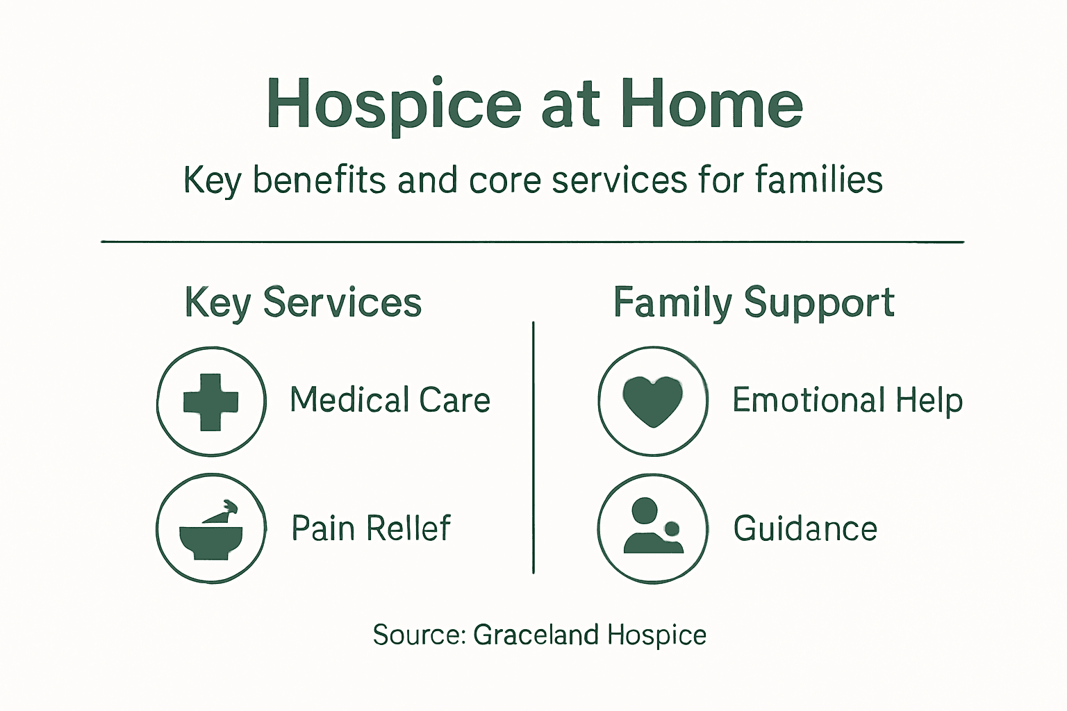 Infographic summarizes home hospice care support