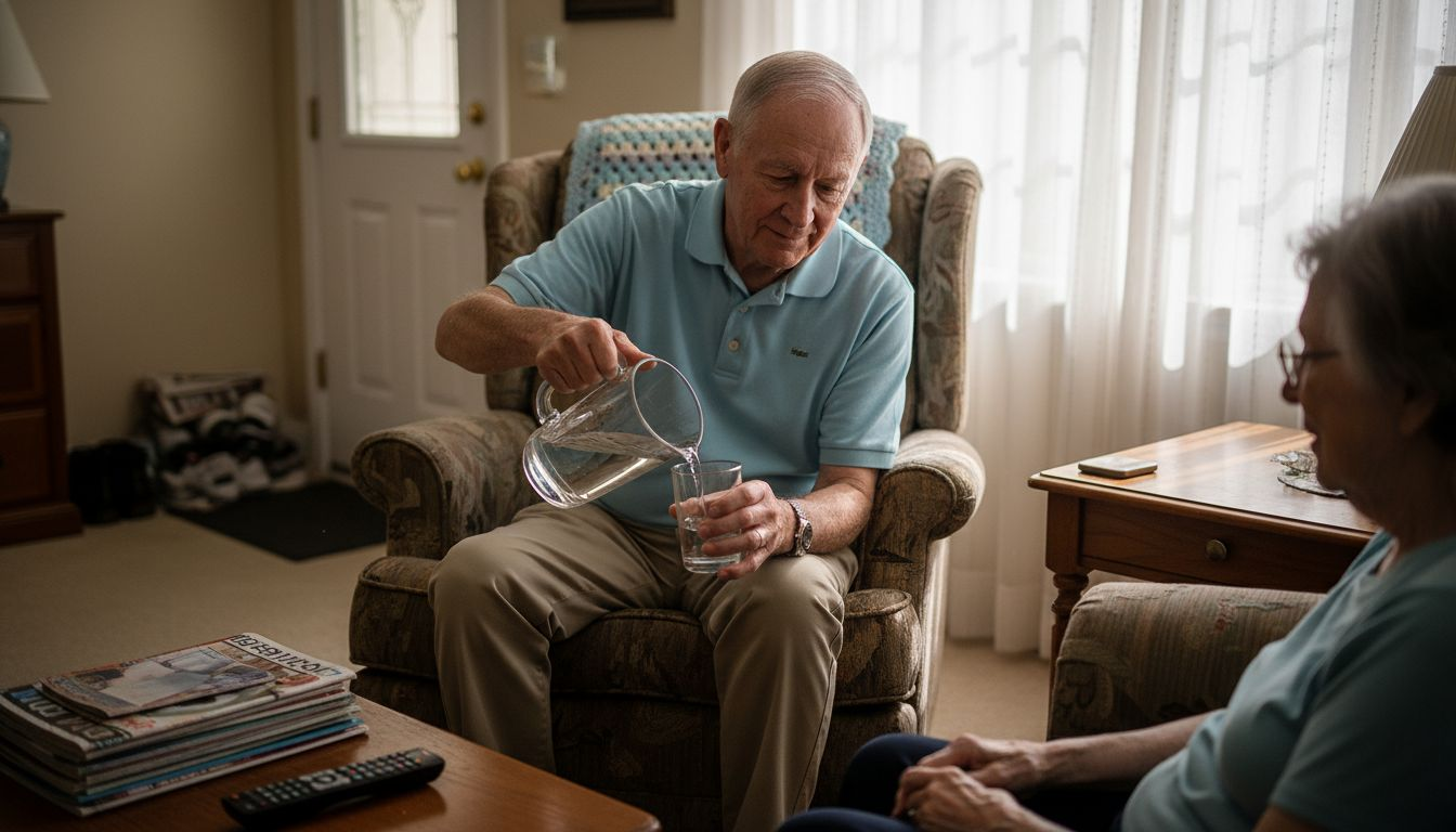 Hospice aide helping with daily patient needs