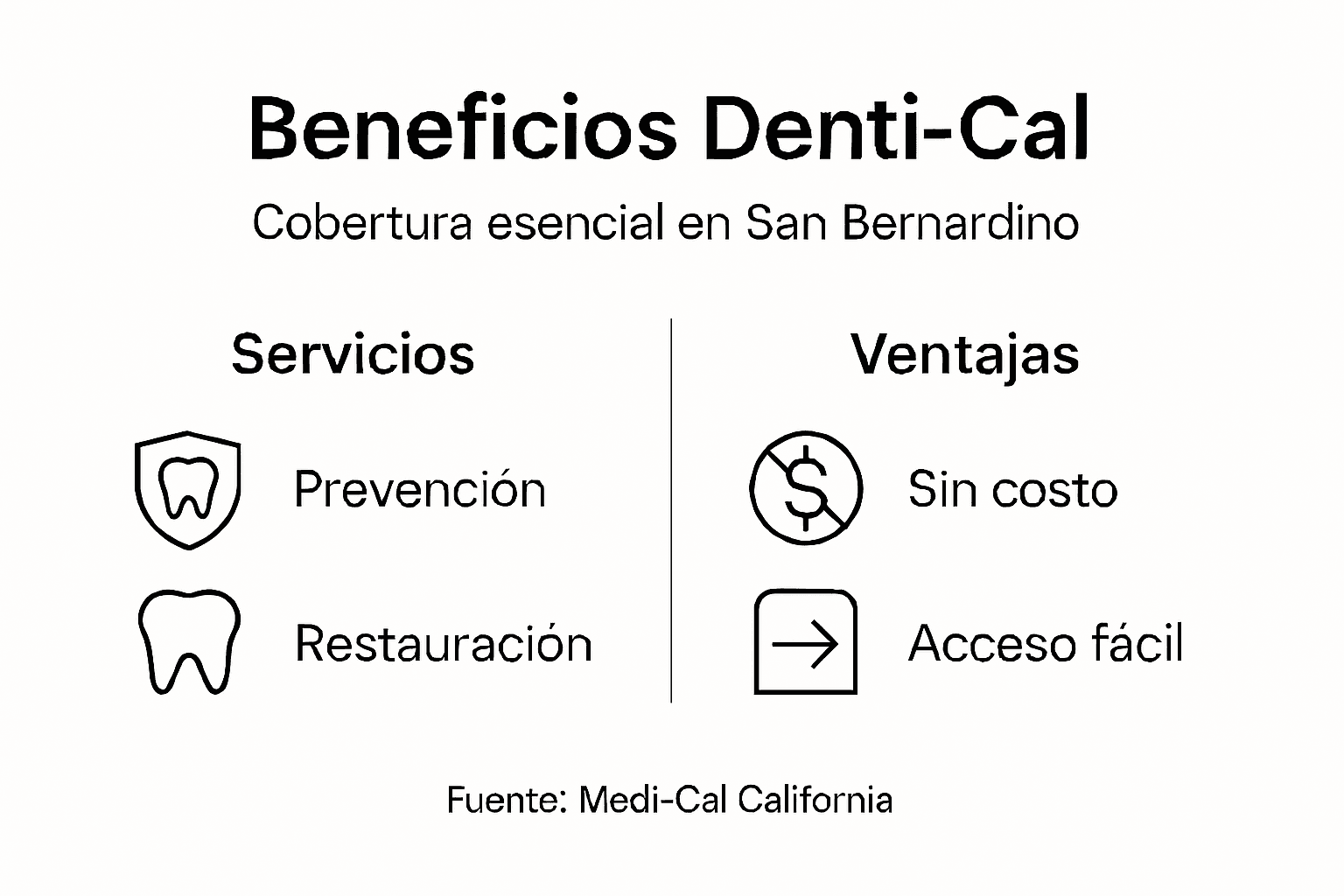 Infografía: todo lo que debes saber sobre los beneficios y ventajas de Denti-Cal