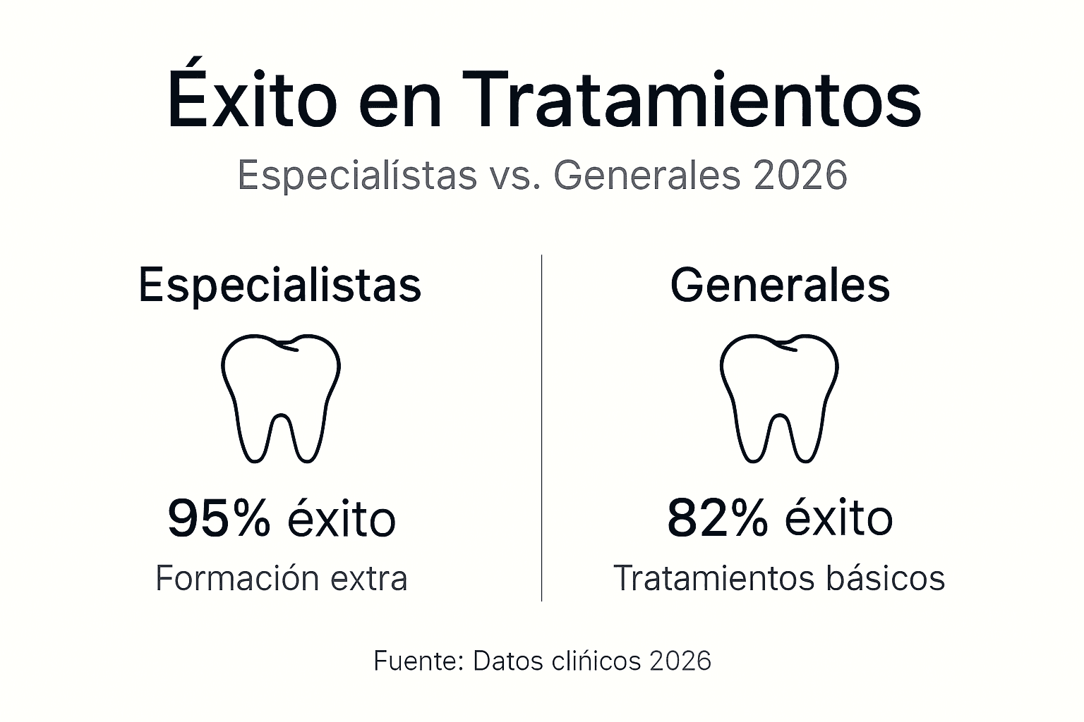 Infografía que muestra las diferencias de éxito entre especialistas y profesionales generalistas