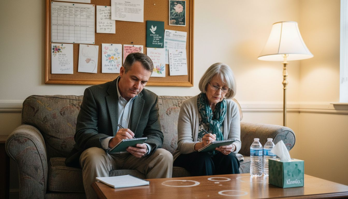 Bereavement hospice grief support session