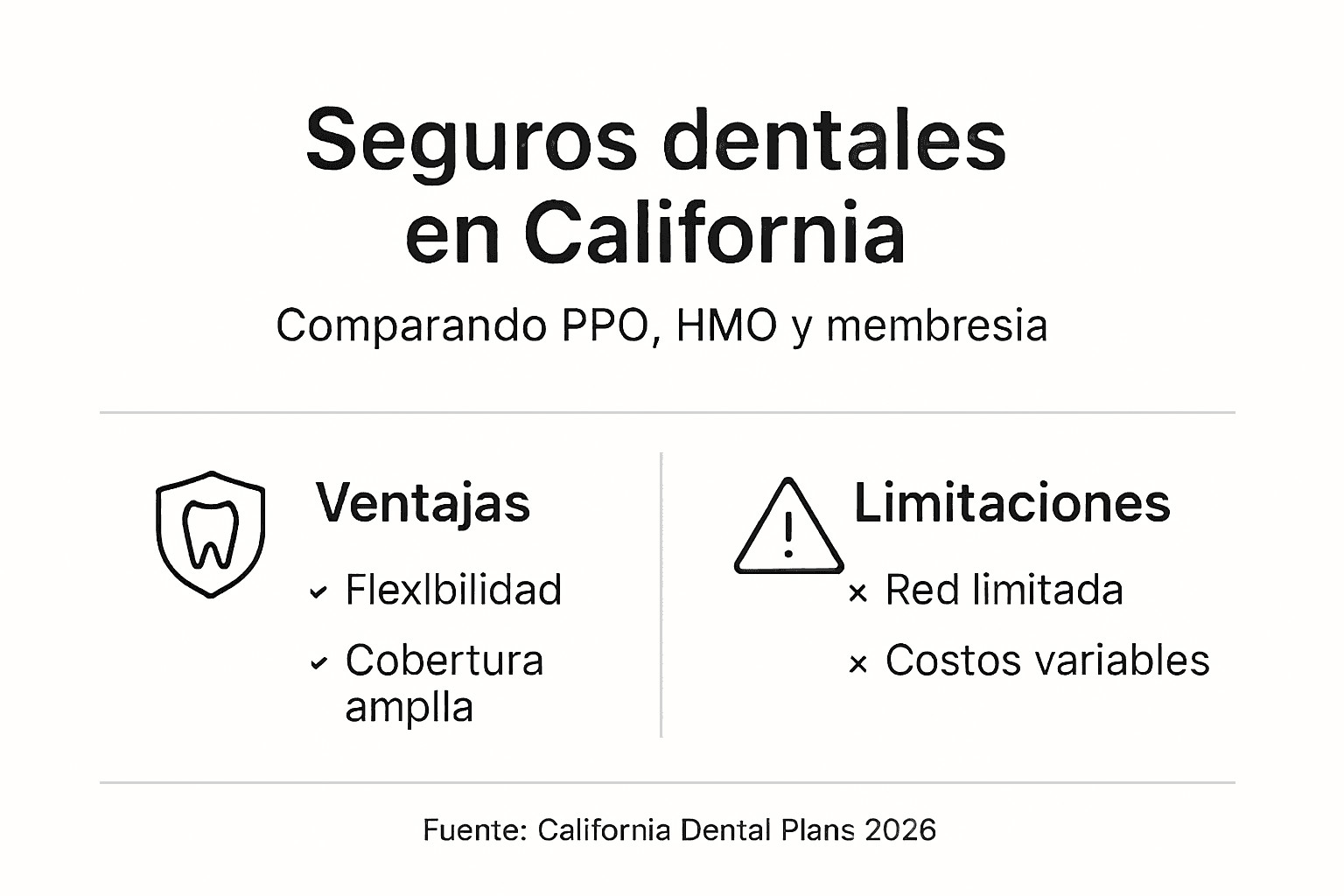 Infografía: pros y contras de los seguros dentales