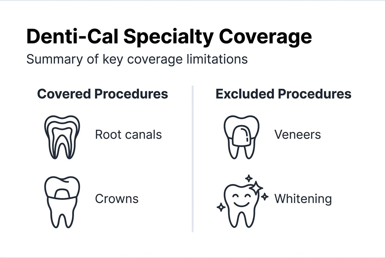 Denti-Cal specialty dental coverage infographic